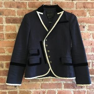 BCBGMAXAZRIA Navy Military Steampunk Jacket